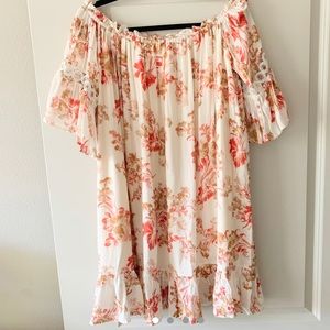 Floral 💐cold shoulder dress